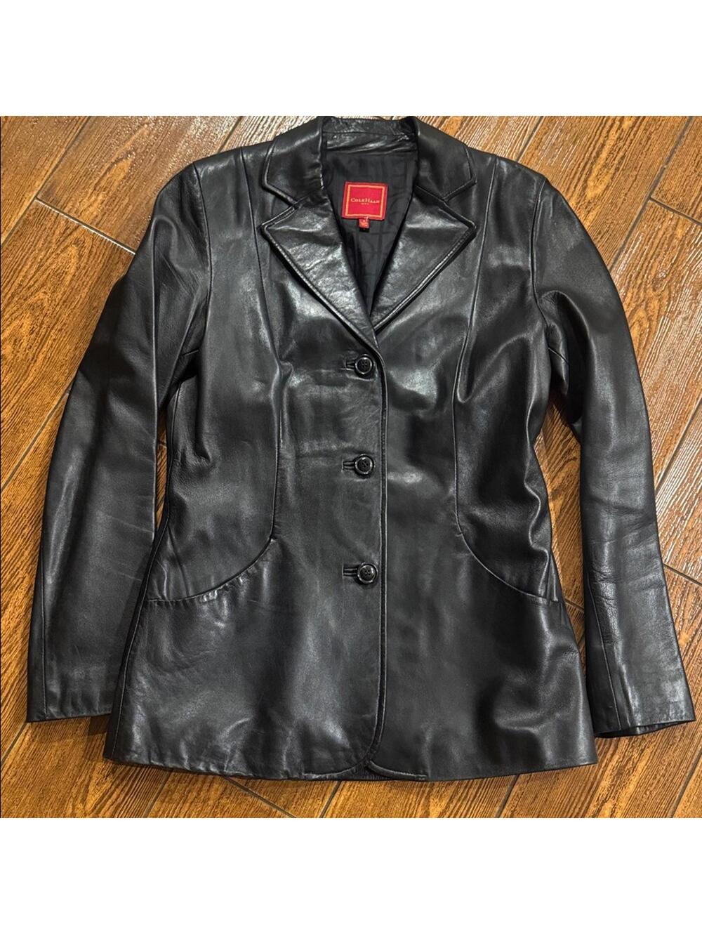 Cole Haan Black Leather Jacket